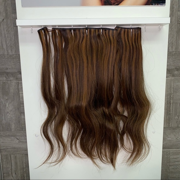 Brown Highlights #2/6/1 Clip In Extensions 7 piece - Picture 3 of 3